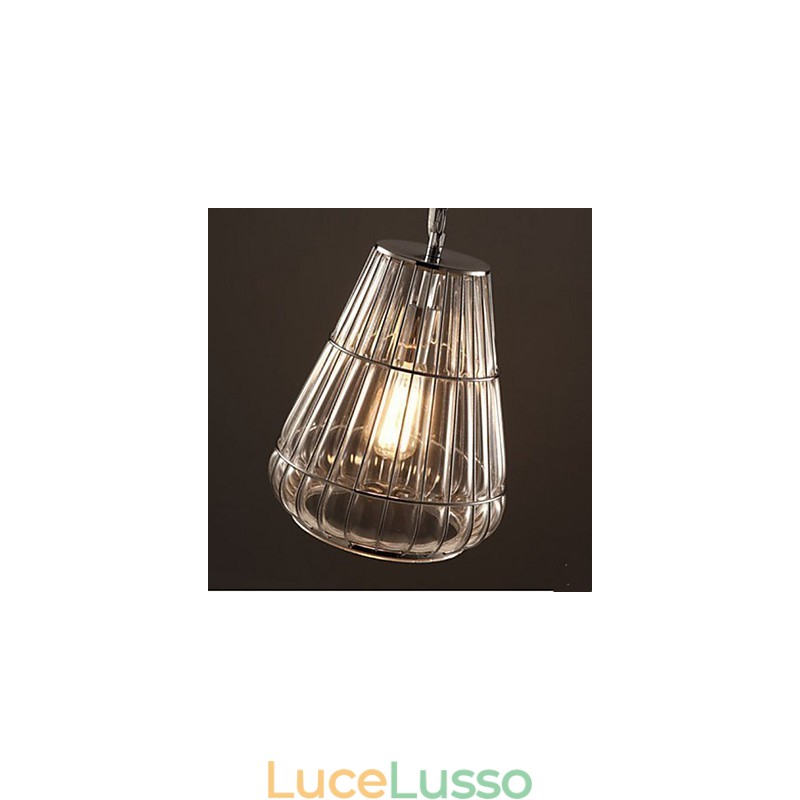 Lampada a sospensione in vetro in stile americano Industrial Wind Cafe