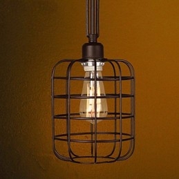 Lampada a sospensione in metallo con pittura in stile mini retrò
