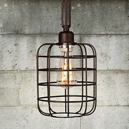 Lampada a sospensione in metallo con pittura in stile mini retrò