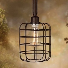 Lampada a sospensione in metallo con pittura in stile mini retrò