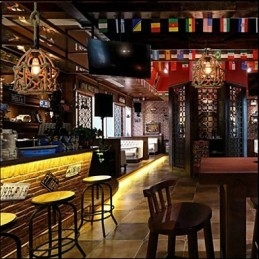 Lampadario in ferro vintage americano in stile industriale canapa