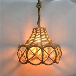Lampadario in ferro vintage americano in stile industriale canapa