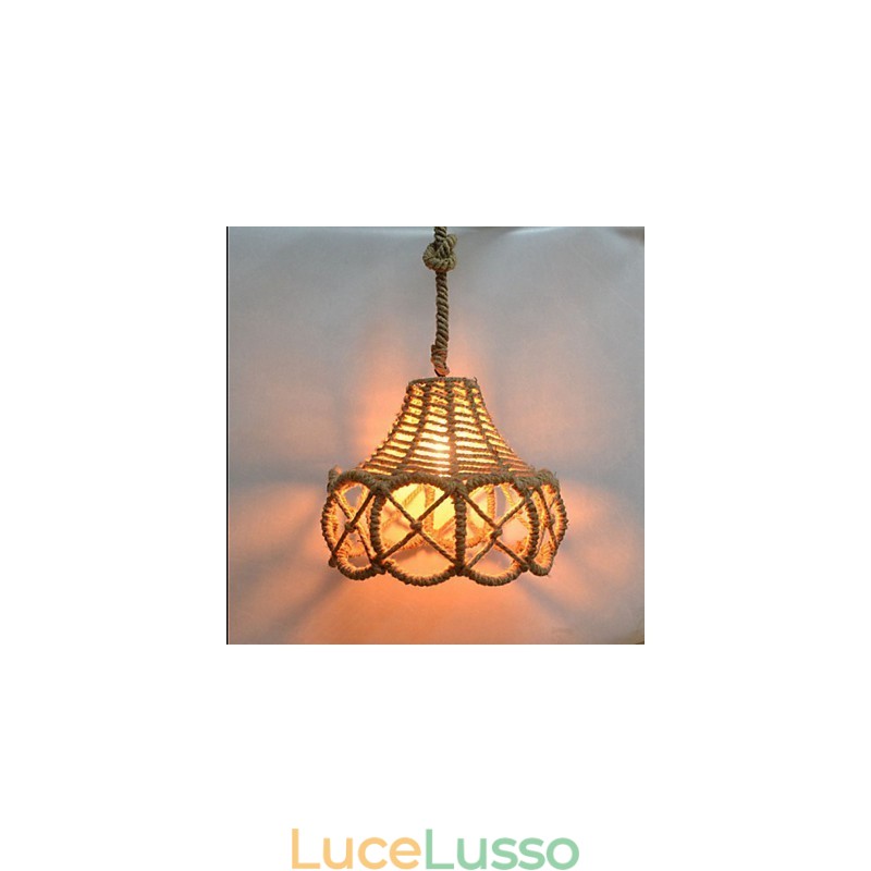 Lampadario in ferro vintage americano in stile industriale canapa