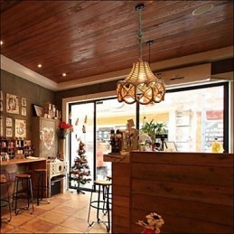 Lampadario in ferro vintage americano in stile industriale canapa