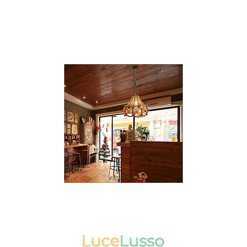 Lampadario in ferro vintage americano in stile industriale canapa