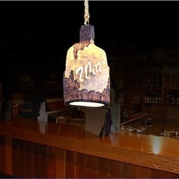 Lampadario singolo piccolo Cafe American Country Internet Cafe