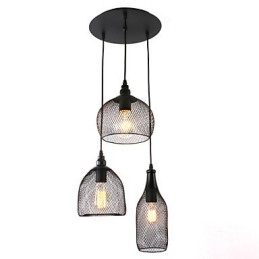 Lampade a sospensione Mini stile rustico Lodge Retro Country Garage Metallo