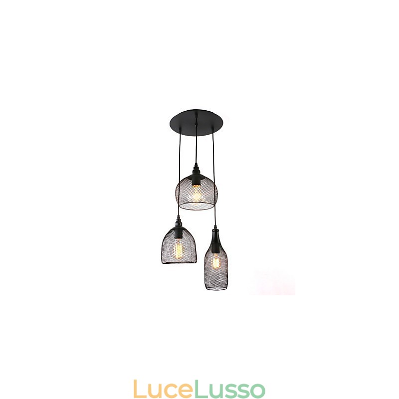 Lampade a sospensione Mini stile rustico Lodge Retro Country Garage Metallo