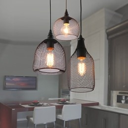 Lampade a sospensione Mini stile rustico Lodge Retro Country Garage Metallo