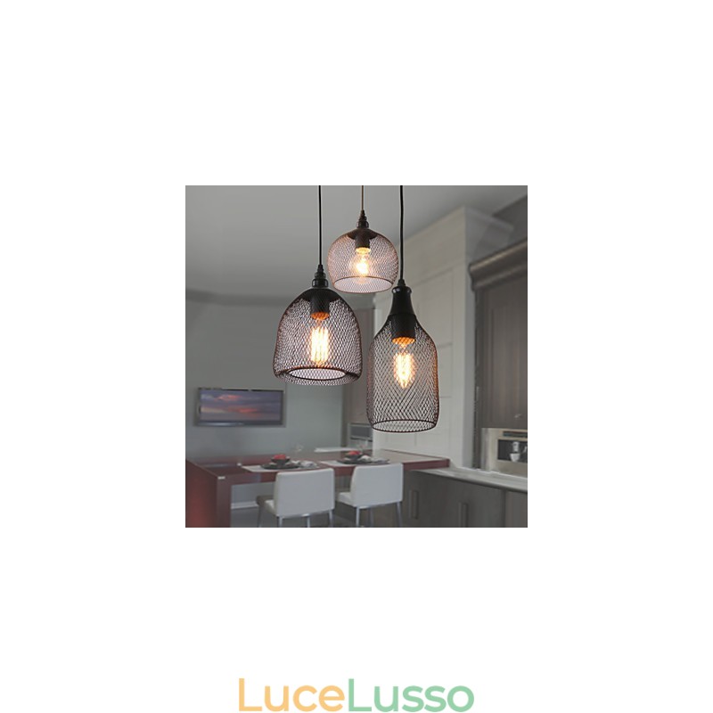 Lampade a sospensione Mini stile rustico Lodge Retro Country Garage Metallo