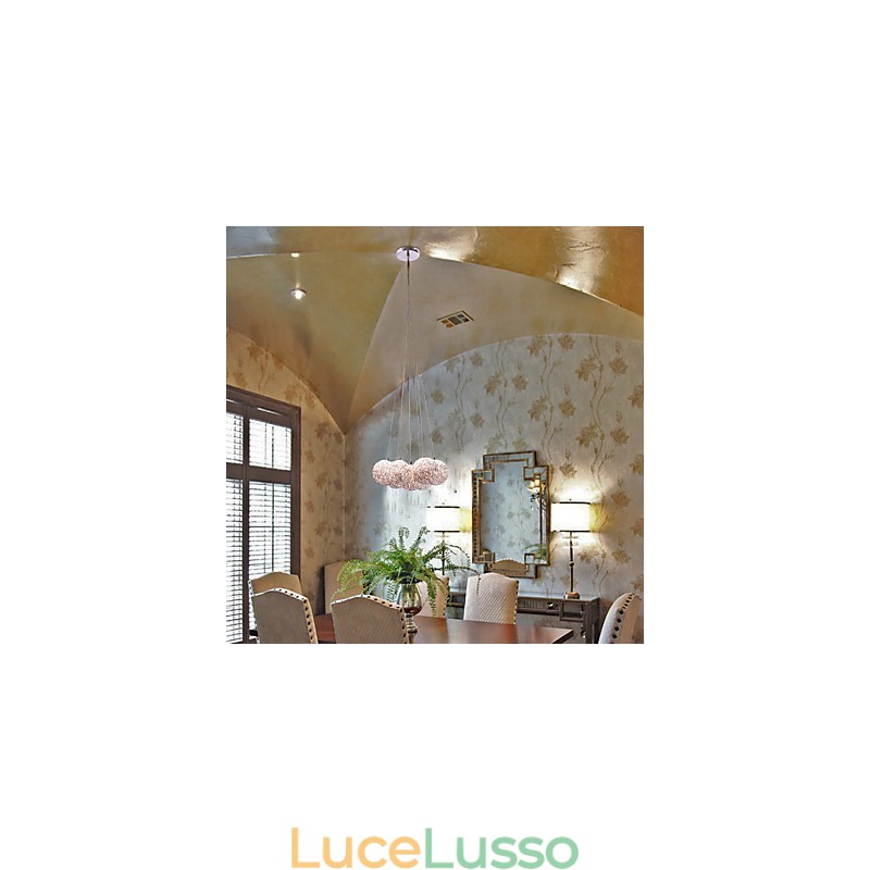 Lampada a sospensione moderna in alluminio con 7 luci