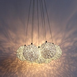 Lampada a sospensione moderna in alluminio con 7 luci