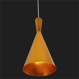 Lampadario da tavolo in alluminio Americange Gold a 3 teste