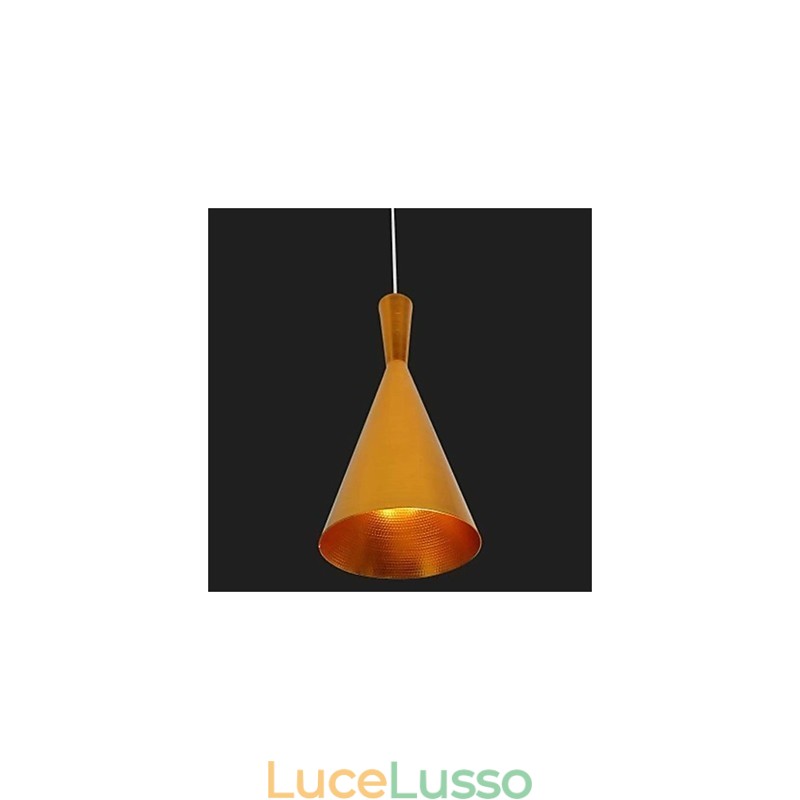 Lampadario da tavolo in alluminio Americange Gold a 3 teste