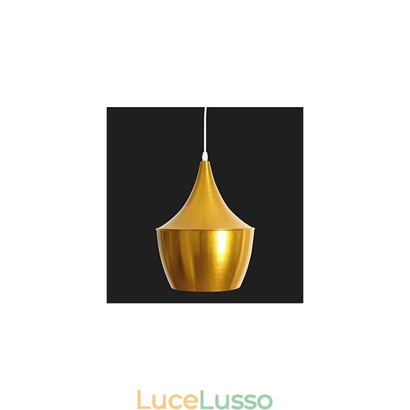 Lampadario da tavolo in alluminio Americange Gold a 3 teste