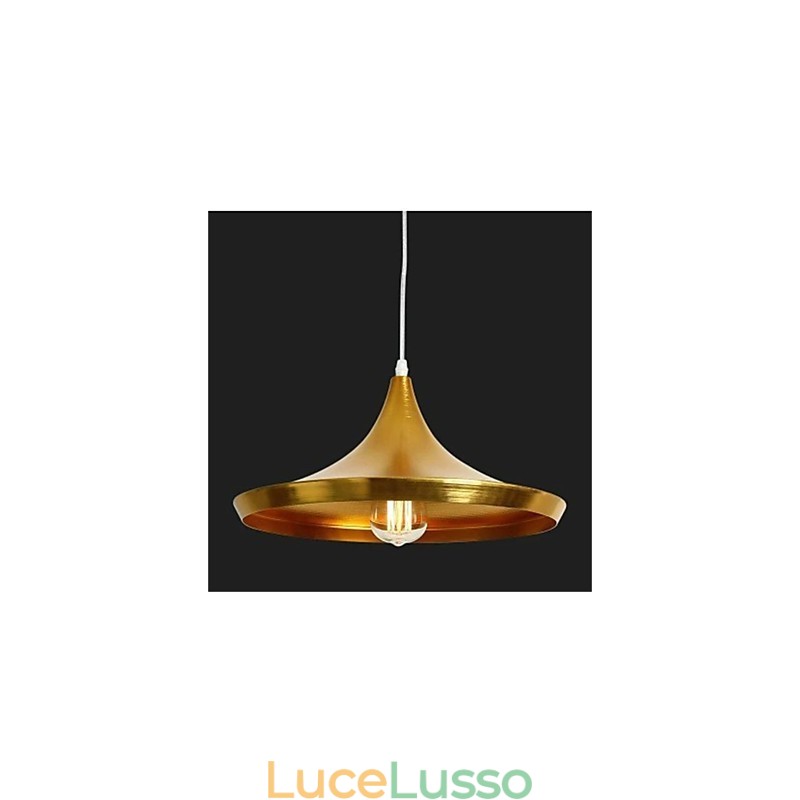 Lampadario da tavolo in alluminio Americange Gold a 3 teste