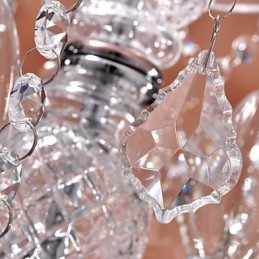 Lampada a sospensione moderna in cristallo con 3 luci in paralume in vetro
