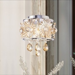 Lampadario moderno in cristallo a sfera trasparente con lampada da soffitto, decorazione per la casa, lampada a sospensione, lampada a sospensione
