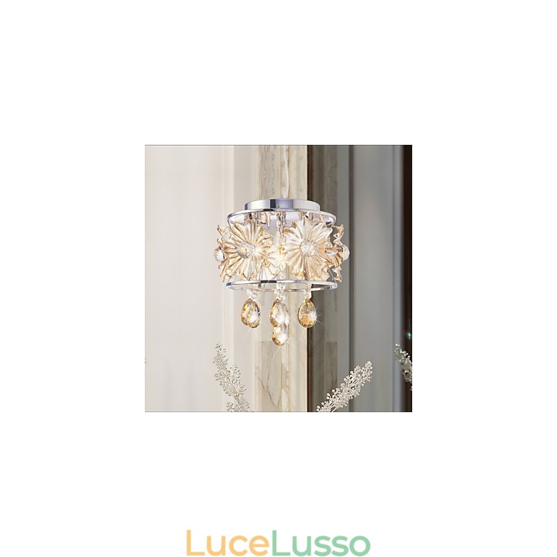Lampadario moderno in cristallo a sfera trasparente con lampada da soffitto, decorazione per la casa, lampada a sospensione, lampada a sospensione