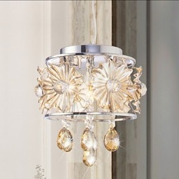 Lampadario moderno in cristallo a sfera trasparente con lampada da soffitto, decorazione per la casa, lampada a sospensione, lampada a sospensione