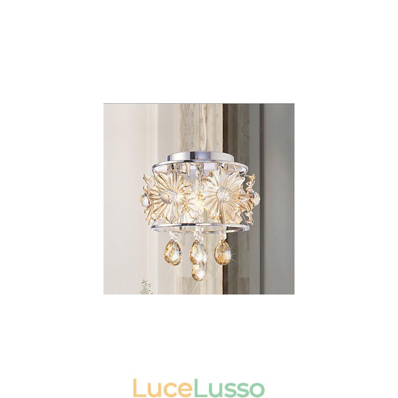 Lampadario moderno in cristallo a sfera trasparente con lampada da soffitto, decorazione per la casa, lampada a sospensione, lampada a sospensione
