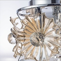 Lampadario moderno in cristallo a sfera trasparente con lampada da soffitto, decorazione per la casa, lampada a sospensione, lampada a sospensione