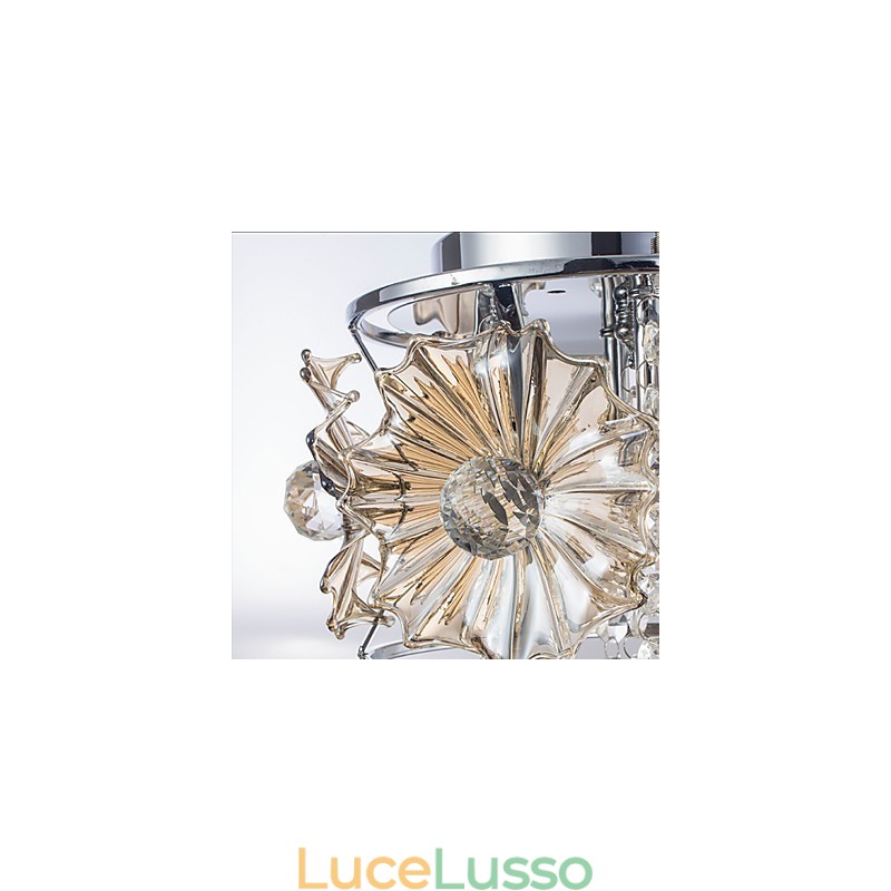 Lampadario moderno in cristallo a sfera trasparente con lampada da soffitto, decorazione per la casa, lampada a sospensione, lampada a sospensione