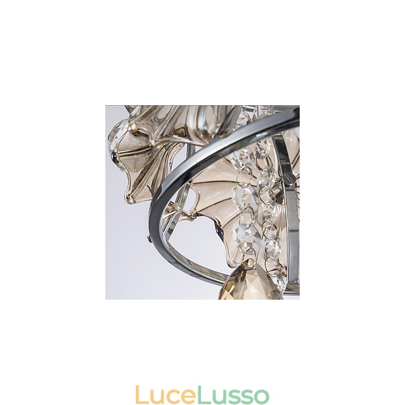 Lampadario moderno in cristallo a sfera trasparente con lampada da soffitto, decorazione per la casa, lampada a sospensione, lampada a sospensione