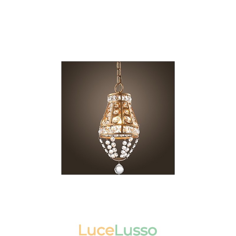 Lampadario di cristallo in stile country americano Lampadario d'arte retrò da portico