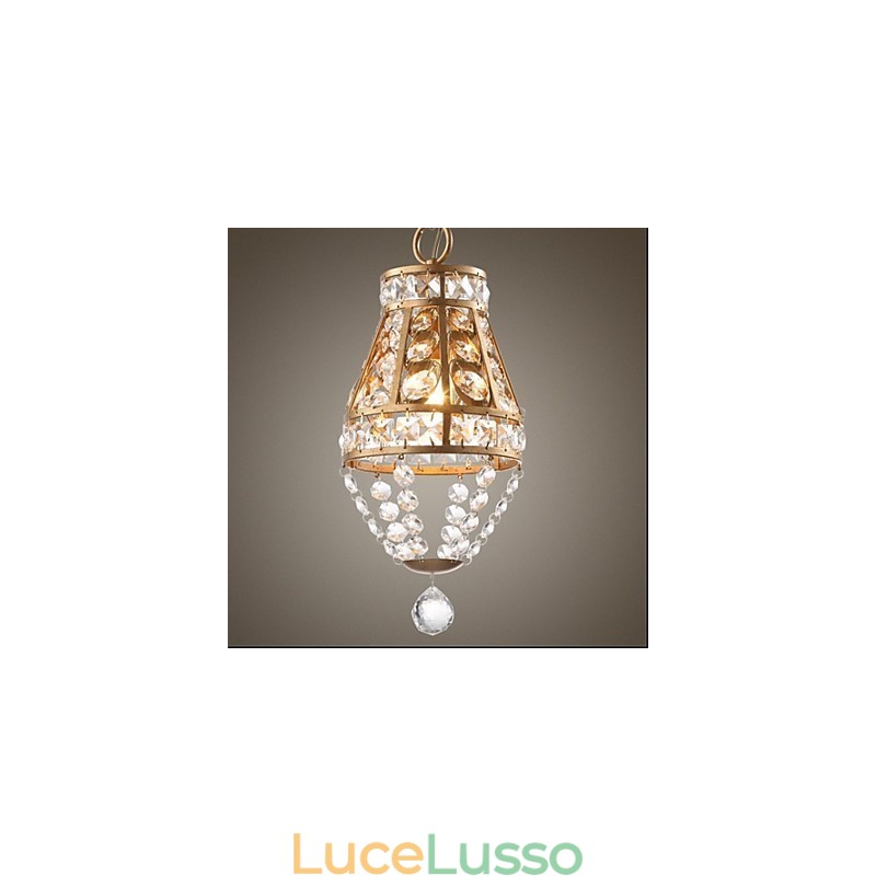 Lampadario di cristallo in stile country americano Lampadario d'arte retrò da portico