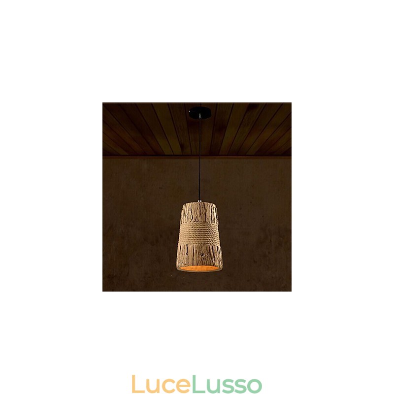 Lampada a sospensione industriale retrò Cemento