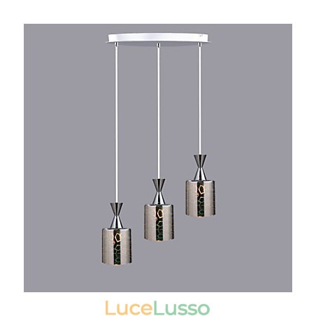 Lampada da sogno cromata con incisione laser 3 dischi Lampada da sogno cromata con incisione laser 3 dischi