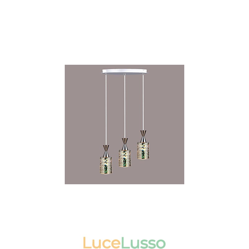 Lampada da sogno cromata con incisione laser 3 dischi