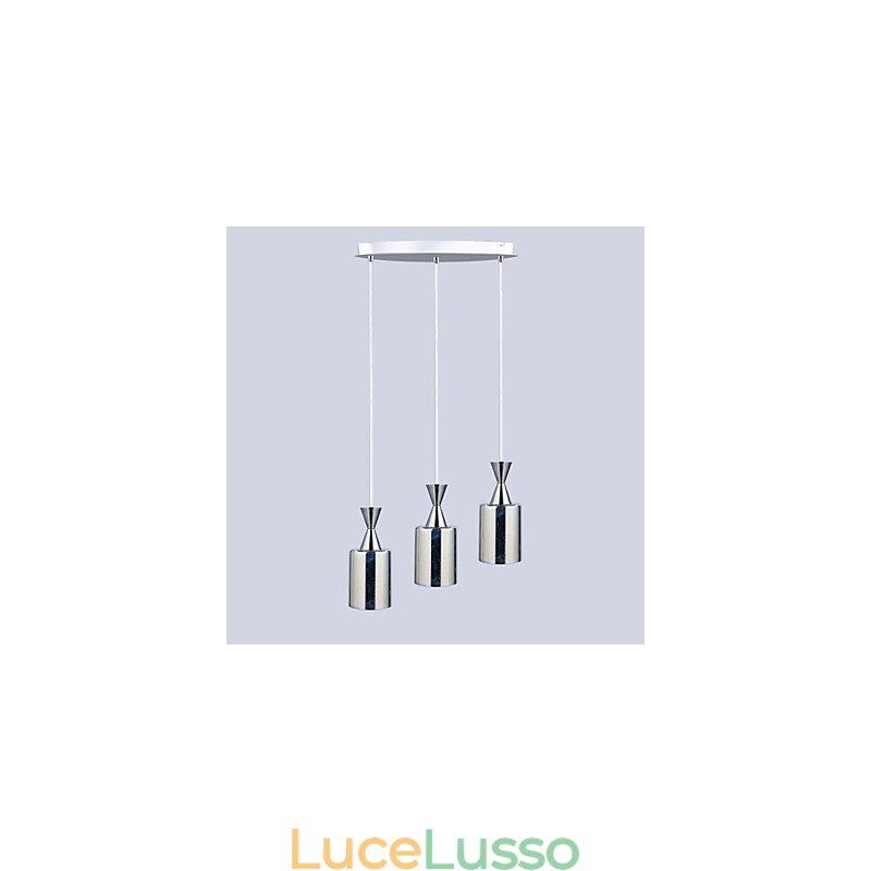 Lampada da sogno cromata con incisione laser 3 dischi