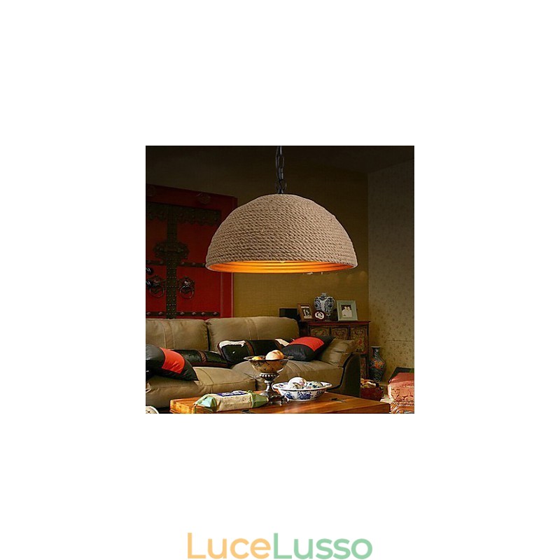 Lampadario in ferro battuto d'epoca, una canapa industriale creativa