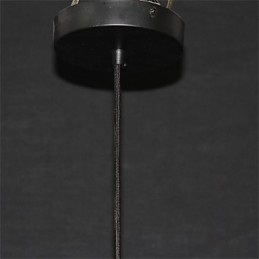 Lampadario in ferro battuto a forma di gabbia per uccelli retrò americano