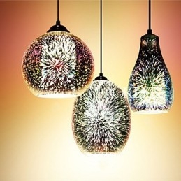 Semplice tavolo 3D Vetro Creativo Pendente C
