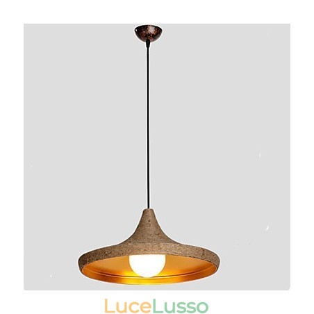 Lampadario retrò C Canapa industriale Lampadario retrò C Canapa industriale