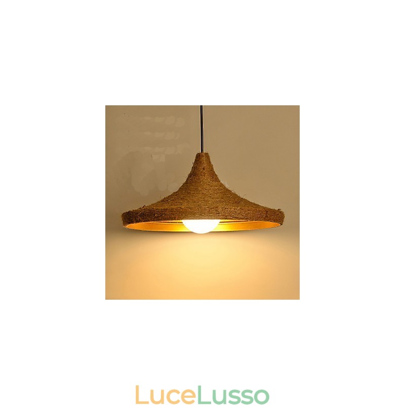 Lampadario retrò C Canapa industriale