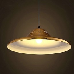 Lampada a sospensione in metallo dorato Country Garage