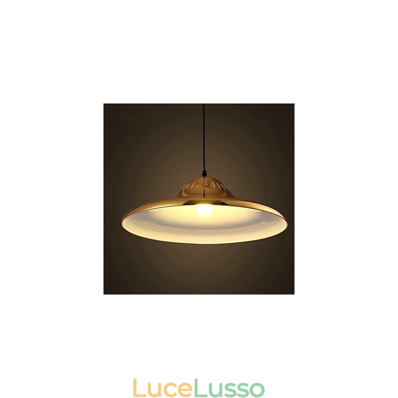 Lampada a sospensione in metallo dorato Country Garage
