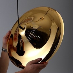 Lampada a sospensione in metallo dorato Country Garage
