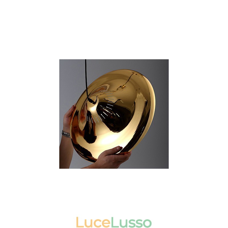 Lampada a sospensione in metallo dorato Country Garage