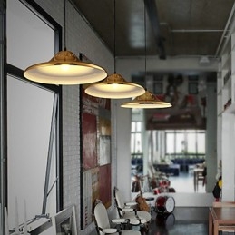 Lampada a sospensione in metallo dorato Country Garage
