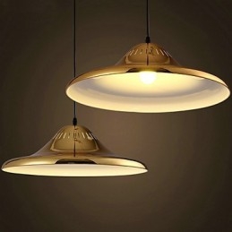 Lampada a sospensione in metallo dorato Country Garage
