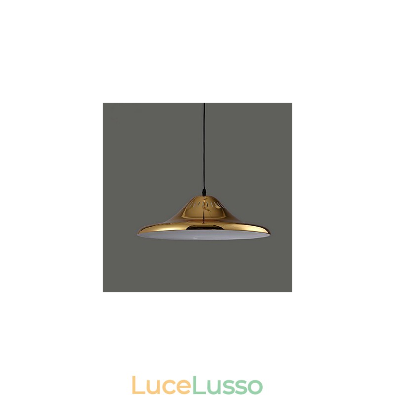 Lampada a sospensione in metallo dorato Country Garage
