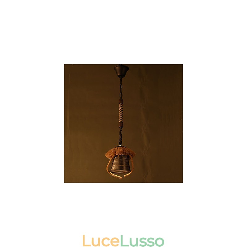 Lampada in ceramica retrò in stile country americano