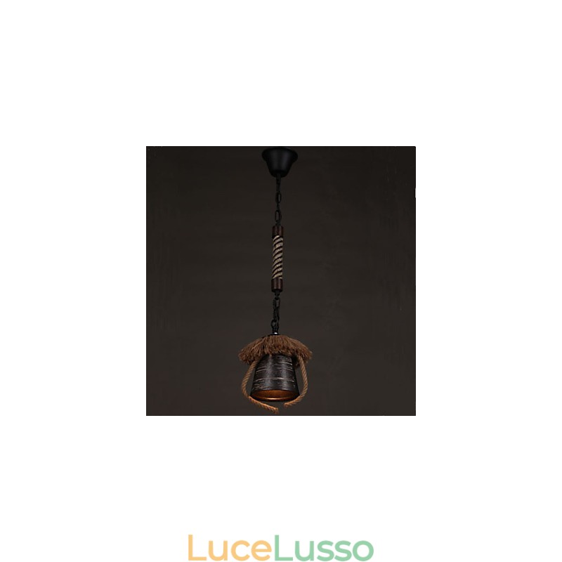 Lampada in ceramica retrò in stile country americano