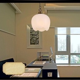Lampadario singolo in marmo spagnolo e rame