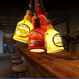 Lampada a sospensione retrò semplice americana Lampada a sospensione a testa singola Lampada a sospensione